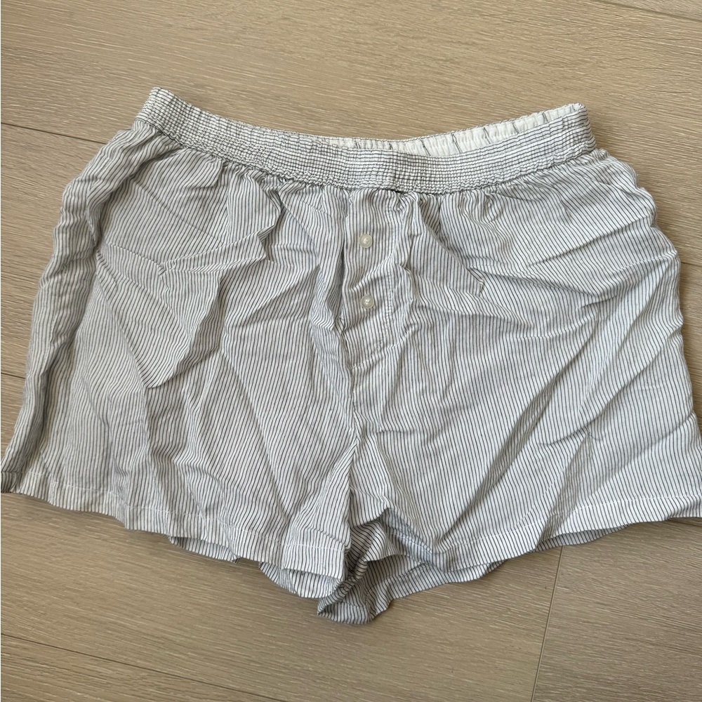 Women’s Pajama Striped Gray Shorts